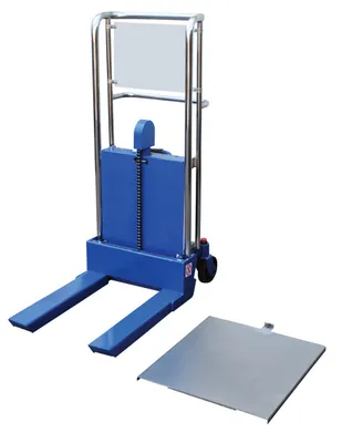 Vestil Steel Two Speed Foot Pump Hefti-Lift 36 In. x 55 In. 880 Lb. Capacity Blue