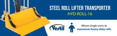 Vestil HYD-ROLL-16 roll lifters and transporter feature highlights