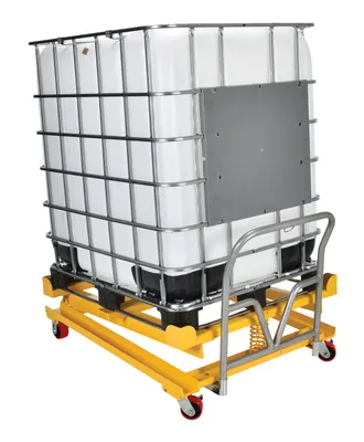 Vestil IBC-TLT ibc tilt stands w fork pocket shown from an alternate angle