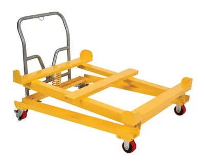 Vestil Steel Intermediate Bulk Container Tilting Cart 53-3/8 In. x 35-13/16 In. 4400 Lb. Capacity Yellow