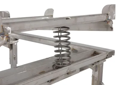 Vestil IBC-TLT-FPL-SS ibc tilt stands w fork pocket shown from an alternate angle