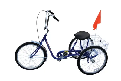 Vestil IBIKE-3-DC-B industrial bicycle shown from an alternate angle