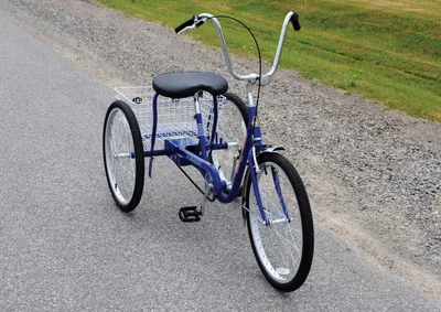 Vestil IBIKE-3-DC-B industrial bicycle shown from an alternate angle