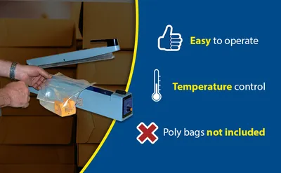 Vestil ISEAL-15T impulse bag sealer feature highlights
