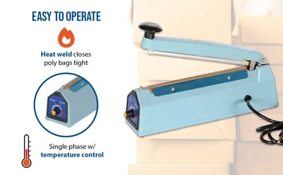 Vestil ISEAL-7T impulse bag sealer feature highlights