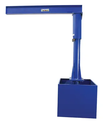 Vestil JIB-CB-100-8-10 portable jib crane shown from an alternate angle