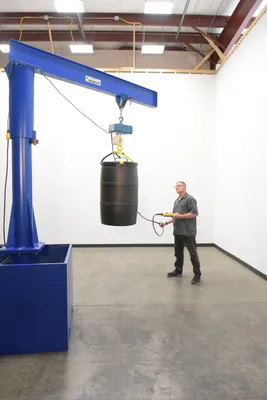 Vestil JIB-CB-100-8-10 portable jib crane shown from an alternate angle