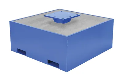 Vestil Steel Concrete Filled Base 18 In. Height For JIB Crane Models Blue