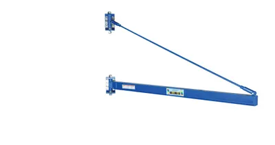 Vestil Steel High Clearance Tie Rod Jib 79-3/4 In. I-Beam 2000 Lb. Capacity Blue