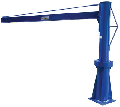 Vestil JIB-P-10-10-6 multi-station transportable jib crane shown from an alternate angle