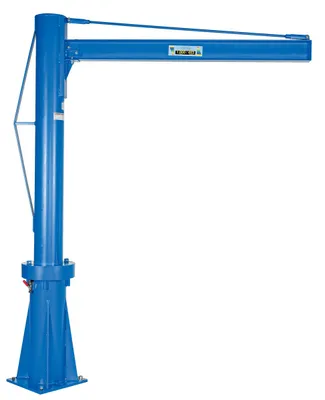 Vestil JIB-P-10-6-8 multi-station transportable jib crane shown from an alternate angle