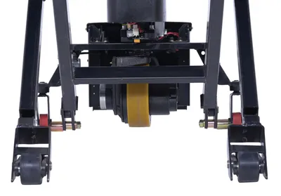 Vestil L-270-DC-HD-CTD tote lifter shown from an alternate angle