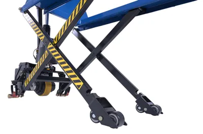 Vestil L-270-DC-HD-CTD tote lifter shown from an alternate angle