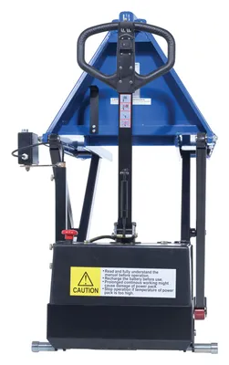 Vestil L-270-DC-HD-PE tote lifter shown from an alternate angle