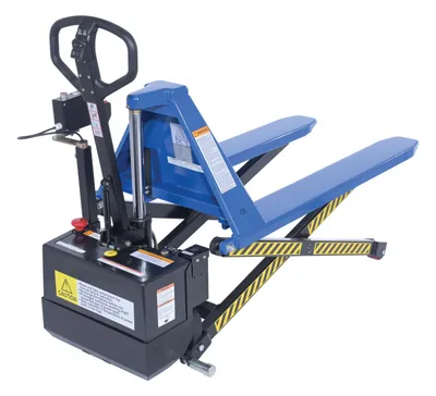 Vestil L-270-DC-HD-PE tote lifter shown from an alternate angle