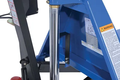 Vestil L-270-DC-HD-PE tote lifter shown from an alternate angle