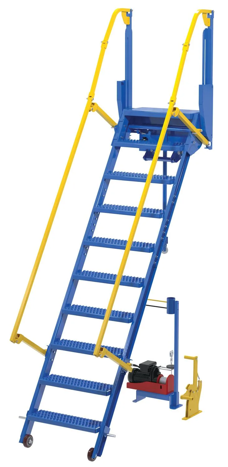 Vestil LAD-FM-96-PSO mezzanine ladders (face mounted retractable)