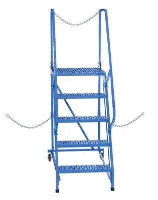 Vestil LAD-STAL-5-G semi-trailer access ladder shown from an alternate angle