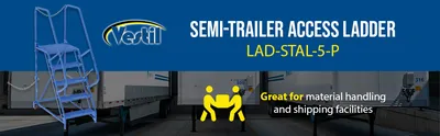 Vestil LAD-STAL-5-P semi-trailer access ladder feature highlights