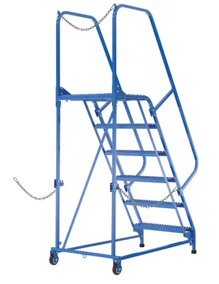 Vestil LAD-STAL-6-G semi-trailer access ladder shown from an alternate angle