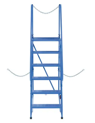 Vestil LAD-STAL-6-G semi-trailer access ladder shown from an alternate angle