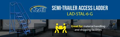 Vestil LAD-STAL-6-G semi-trailer access ladder feature highlights