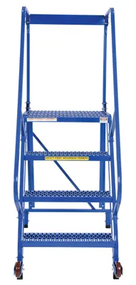 Vestil LAD-TRS-60-4-G tip-n-roll mobile ladder shown from an alternate angle