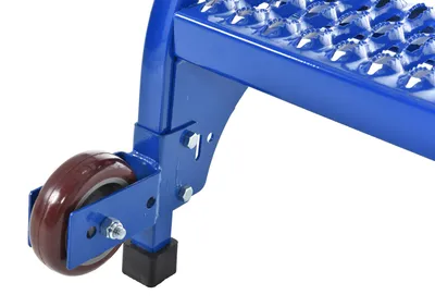 Vestil LAD-TRS-60-4-G tip-n-roll mobile ladder shown from an alternate angle
