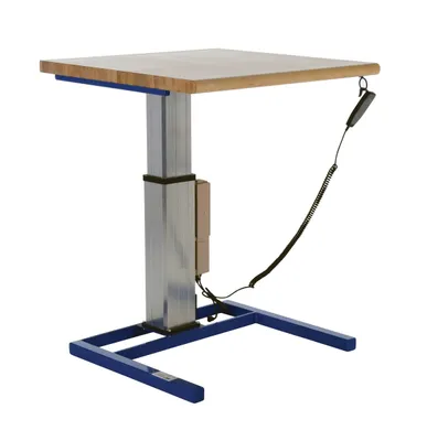 Vestil Steel Linear Actuated Adjustable Height Workstation 36 In. x 36 In. x 29-1/8 In. 500 Lb. Capacity Brown