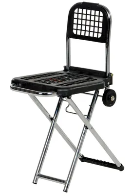 Vestil LC-803 multi-function luggage cart chair shown from an alternate angle