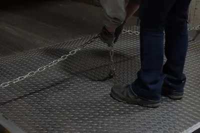Vestil LC-BTA-48-66 aluminum truck dockboards (welded aluminum curbs) shown from an alternate angle
