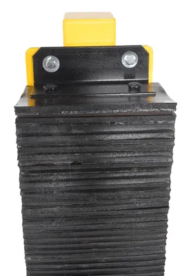 Vestil LDG-3555-YL loading dock guard shown from an alternate angle