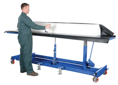 Vestil LDLT-30120 long deck cart shown from an alternate angle