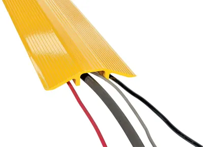 Vestil LHCR-36-Y extruded aluminum hose & cable crossover shown from an alternate angle
