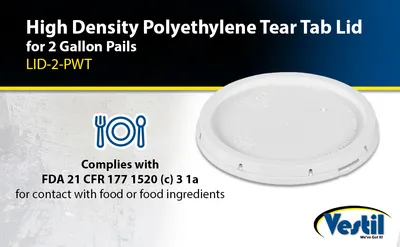 Vestil LID-2-PWT lid feature highlights