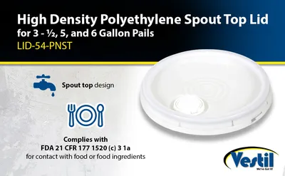 Vestil LID-54-PNST lid feature highlights