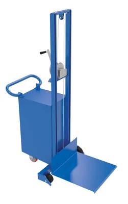 Vestil LLCB-202058 counter balanced lite load lift shown from an alternate angle