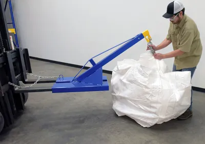 Vestil LLM-BBL-FP-1000 bulk bag lifter shown from an alternate angle