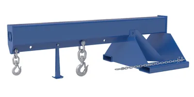 Vestil Steel Non Telescoping Lift Boom 30 In. Fork Pocket Center 8,000 Lb. Capacity Blue and Yellow