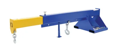 Vestil LM-1T-8-24 lift master fork truck boom shown from an alternate angle