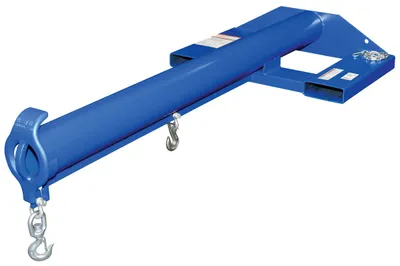 Vestil LM-EBNT-4-30 lift master fork truck boom shown from an alternate angle