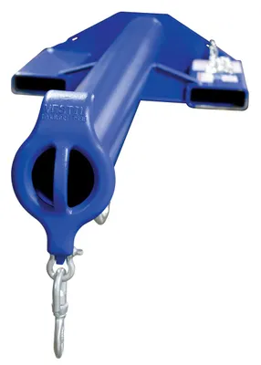 Vestil LM-EBNT-6-24 lift master fork truck boom shown from an alternate angle