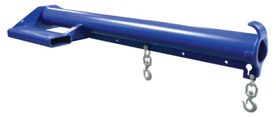 Vestil Steel Economy Non Telescoping Lift Boom 36 In. Fork Pocket Center 6,000 Lb. Capacity Blue and Yellow