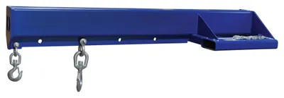 Vestil LM-EBNT-8-24 lift master fork truck boom shown from an alternate angle