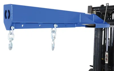 Vestil LM-EBNT-8-24 lift master fork truck boom shown from an alternate angle