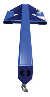 Vestil LM-EBNT-8-30 lift master fork truck boom shown from an alternate angle