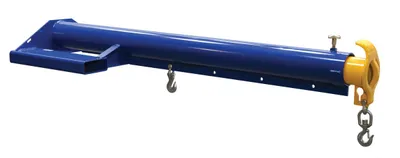 Vestil Steel Economy Telescoping Lift Boom 11 In. Fork Pocket Center 6,000 Lb. Capacity Blue and Yellow
