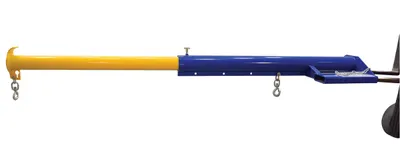Vestil LM-EBT-6-24 lift master fork truck boom shown from an alternate angle