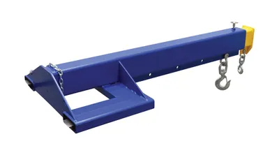 Vestil Steel Economy Telescoping Lift Boom 24 In Fork Pocket Center 8,000 Lb. Capacity Blue and Yellow