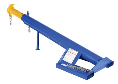 Vestil LM-F15-4-24 lift master fork truck boom shown from an alternate angle